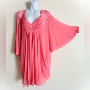 DVF sheer pink Dress / Size XS